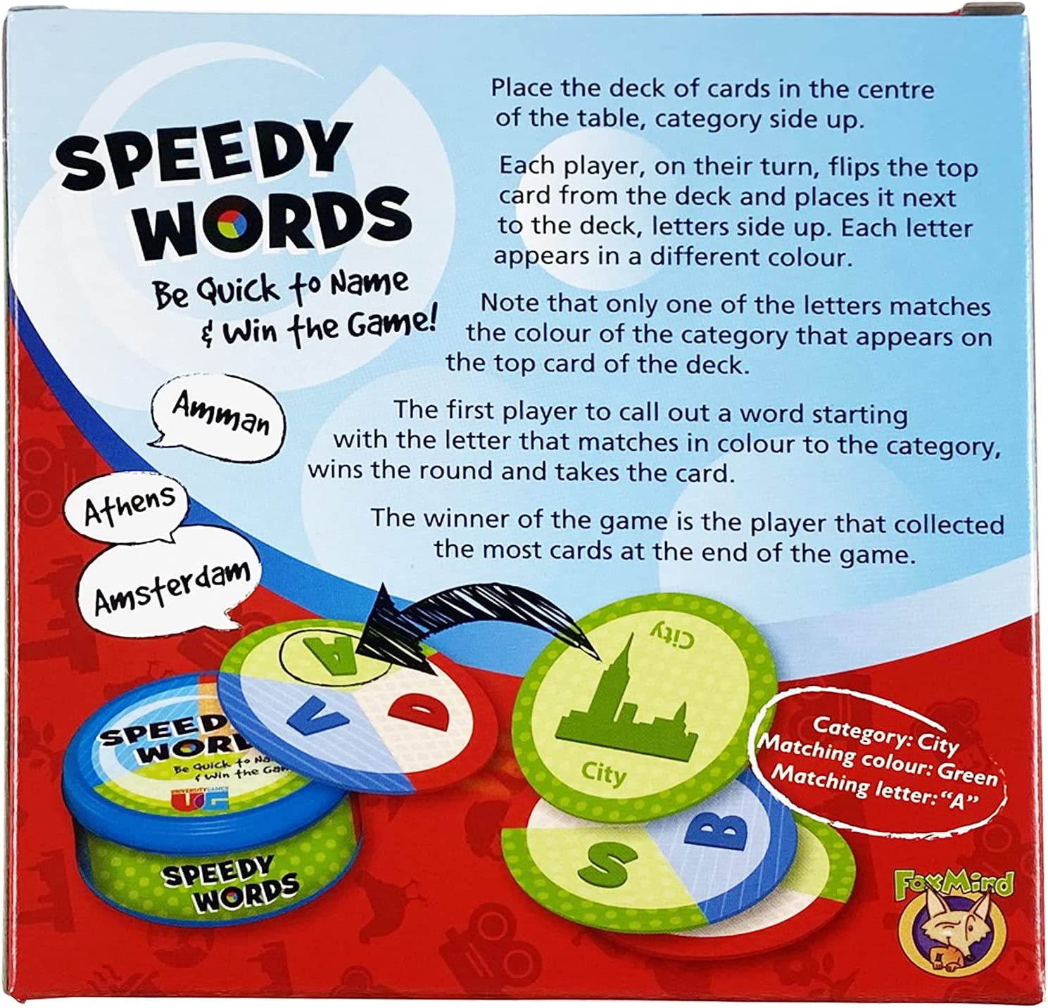 Speedy Words Game in a Tin