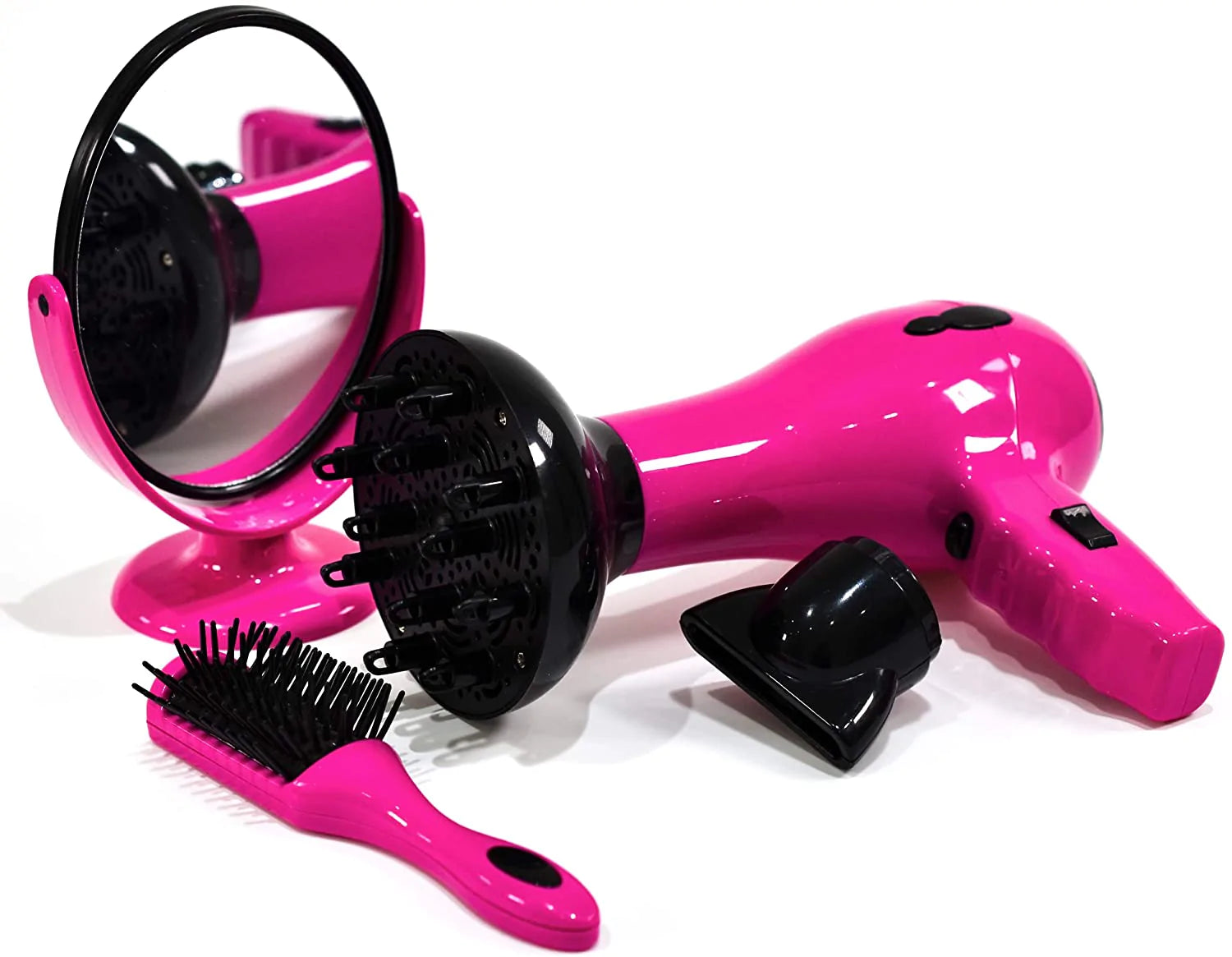 Battery Operated Hairdryer Set In Carry Case