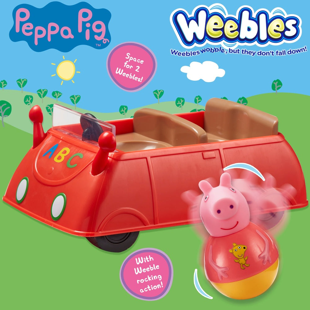 Peppa Pig Weebles Push along Wobbly Car