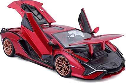 Bburago Lamborghini Sian Red 1:18 Scale Die Cast