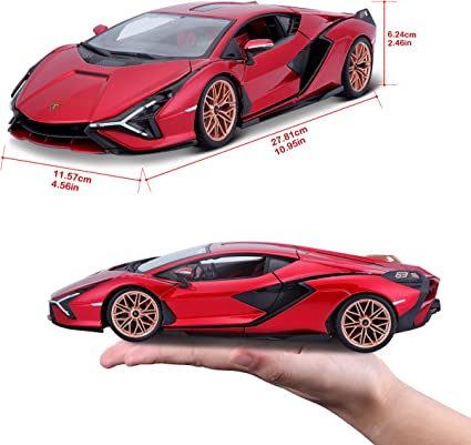 Bburago Lamborghini Sian Red 1:18 Scale Die Cast