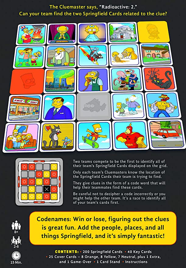 Codenames Simpsons Family Edition