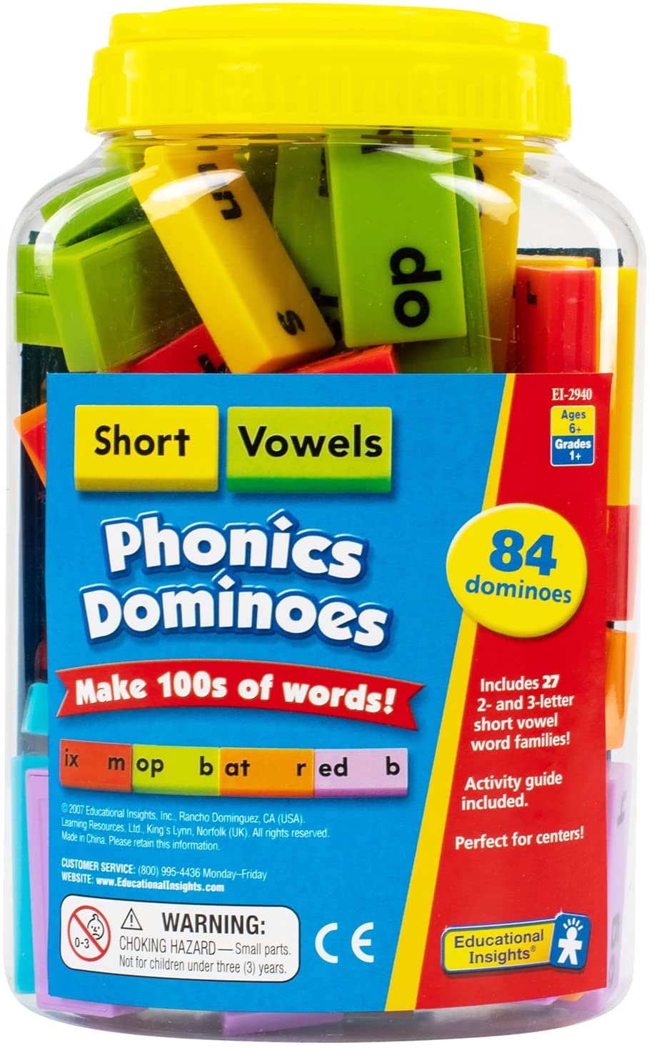 Phonics Dominoes Short Vowels