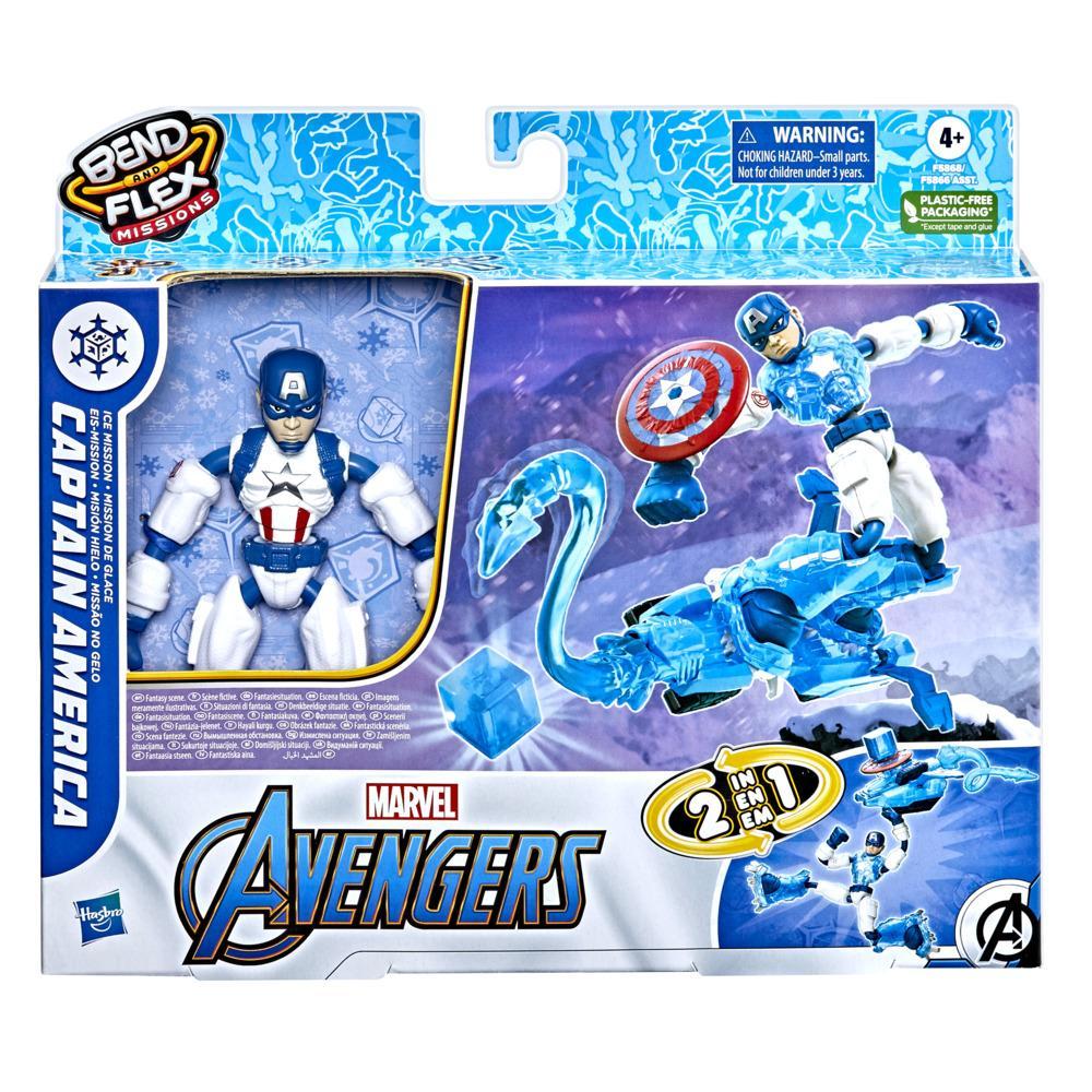 Avergers Bend And Flex Captain America Ice Mission