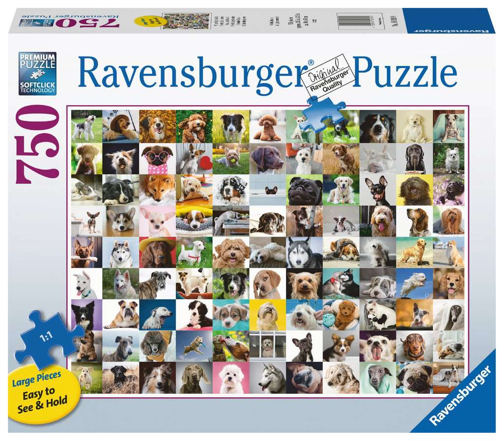 Ravensburger 99 Lovable Dogs 750 piece Jigsaw