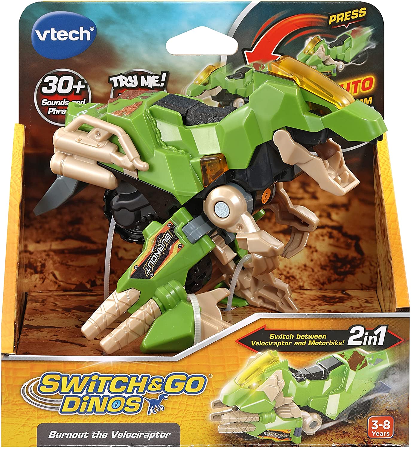 VTech Switch & Go Dinos® Burnout the Velociraptor