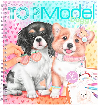 Create your TOPModel Doggy Colourng Book