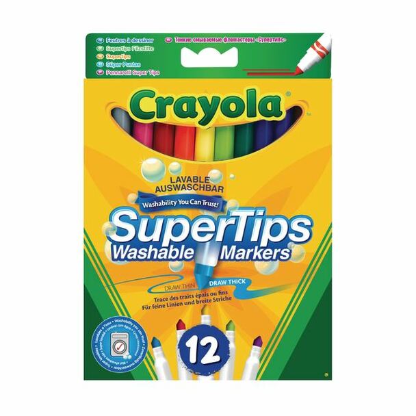 Crayola 12 Super Tips Washable Markers