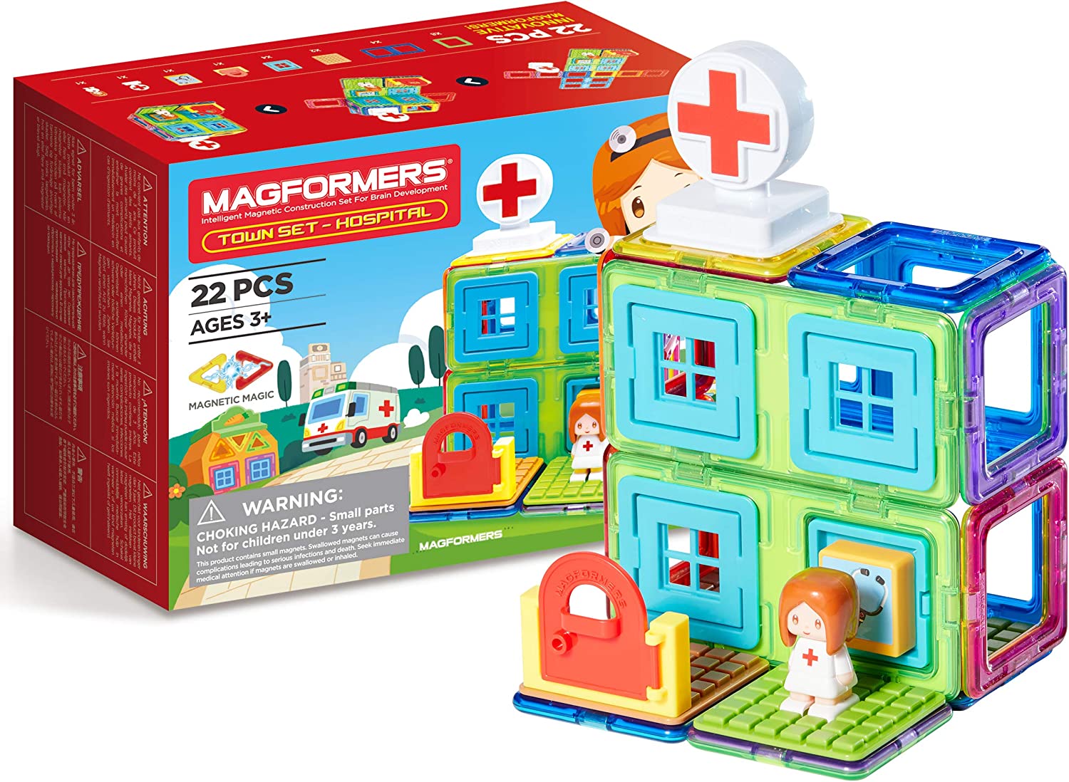 Magformers Town Set - Hospital