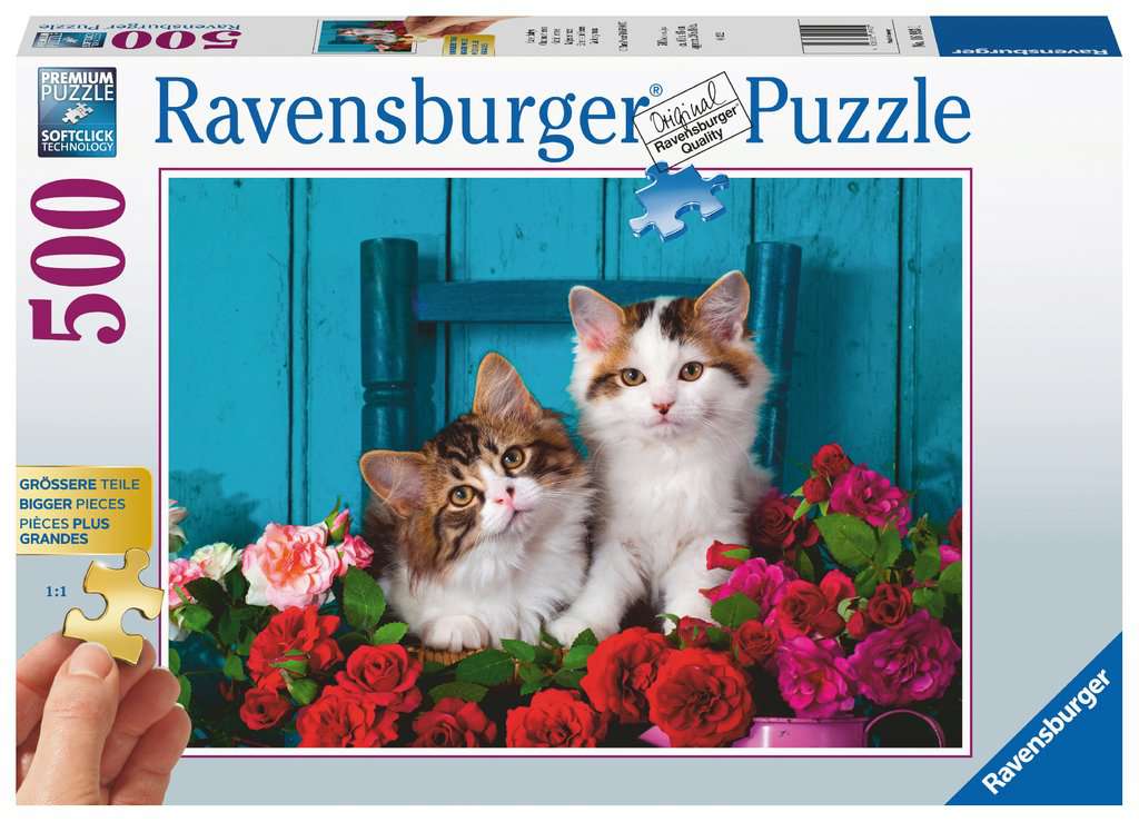 Ravensburger Kittens and Roses 500 piece Jigsaw