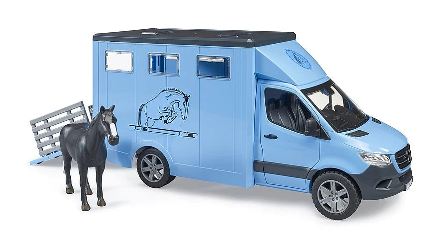 Bruder MB Sprinter Animal Transporter With Horse