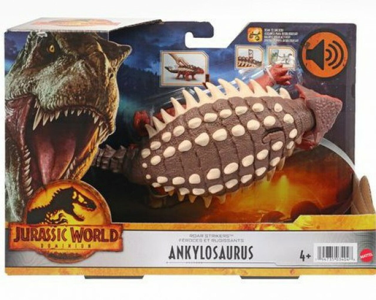 Jurassic World Dominion Roar Strikers Ankylosaurus