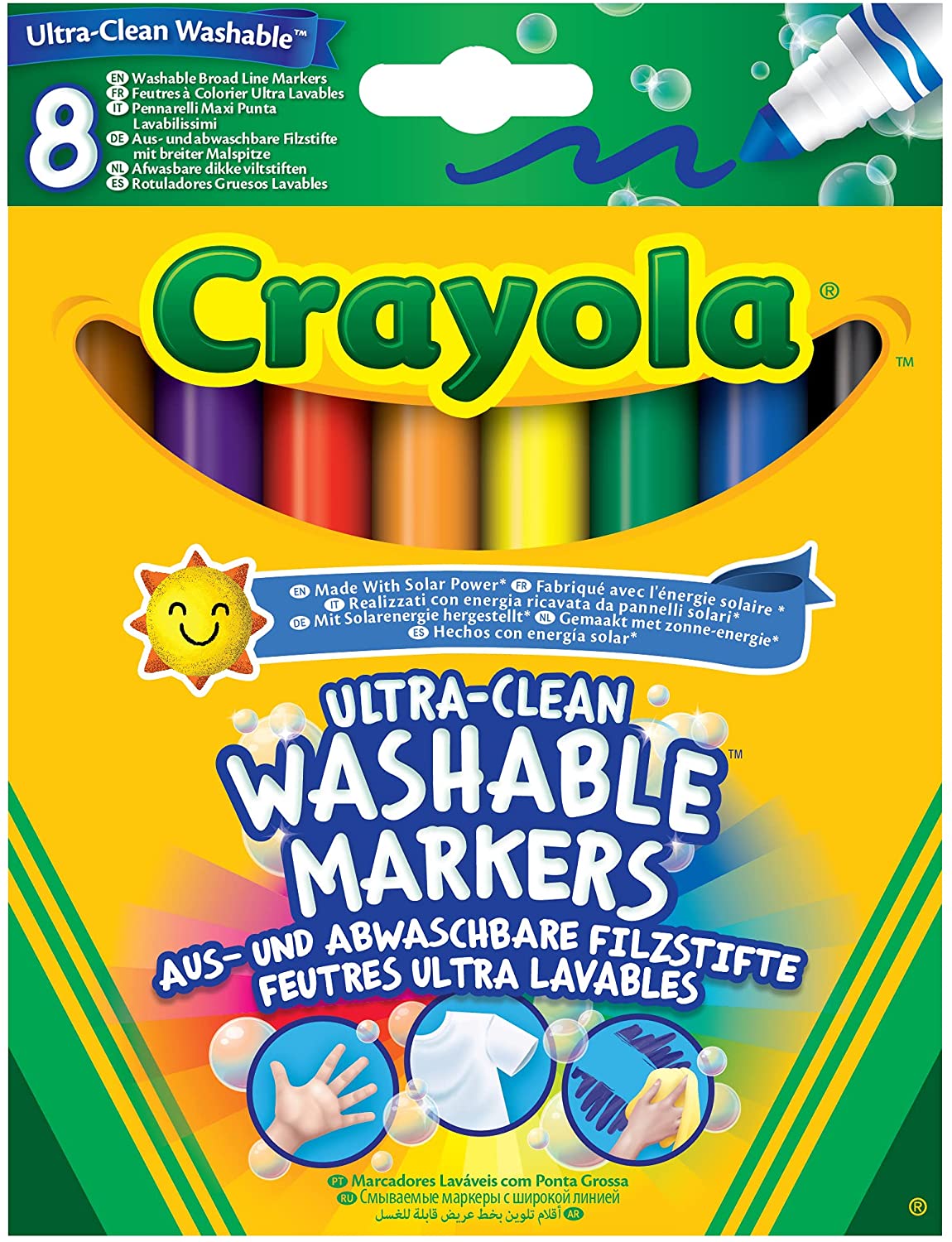 Crayola 8 Ultra Clean Washable Broad Markers