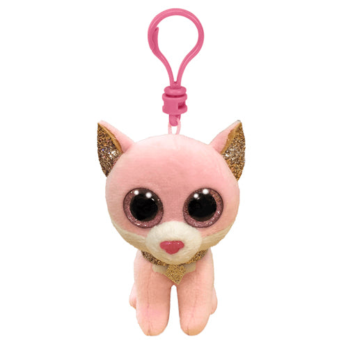TY Fiona Pink Cat Boo Keyclip