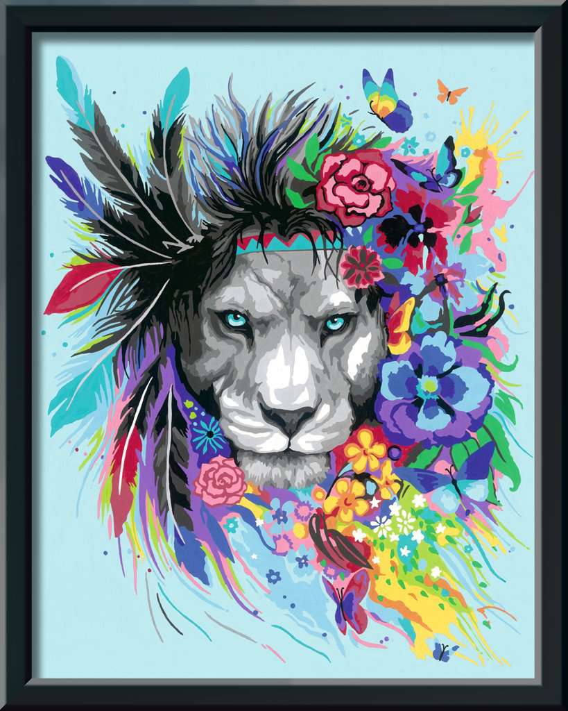 CreArt Adult Paint by Numbers - Boho Lion