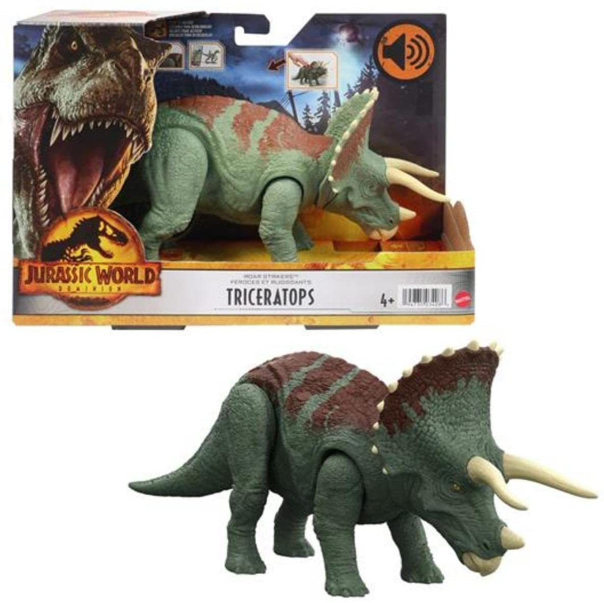 Jurassic World Dominion Roar Strikers Triceratops