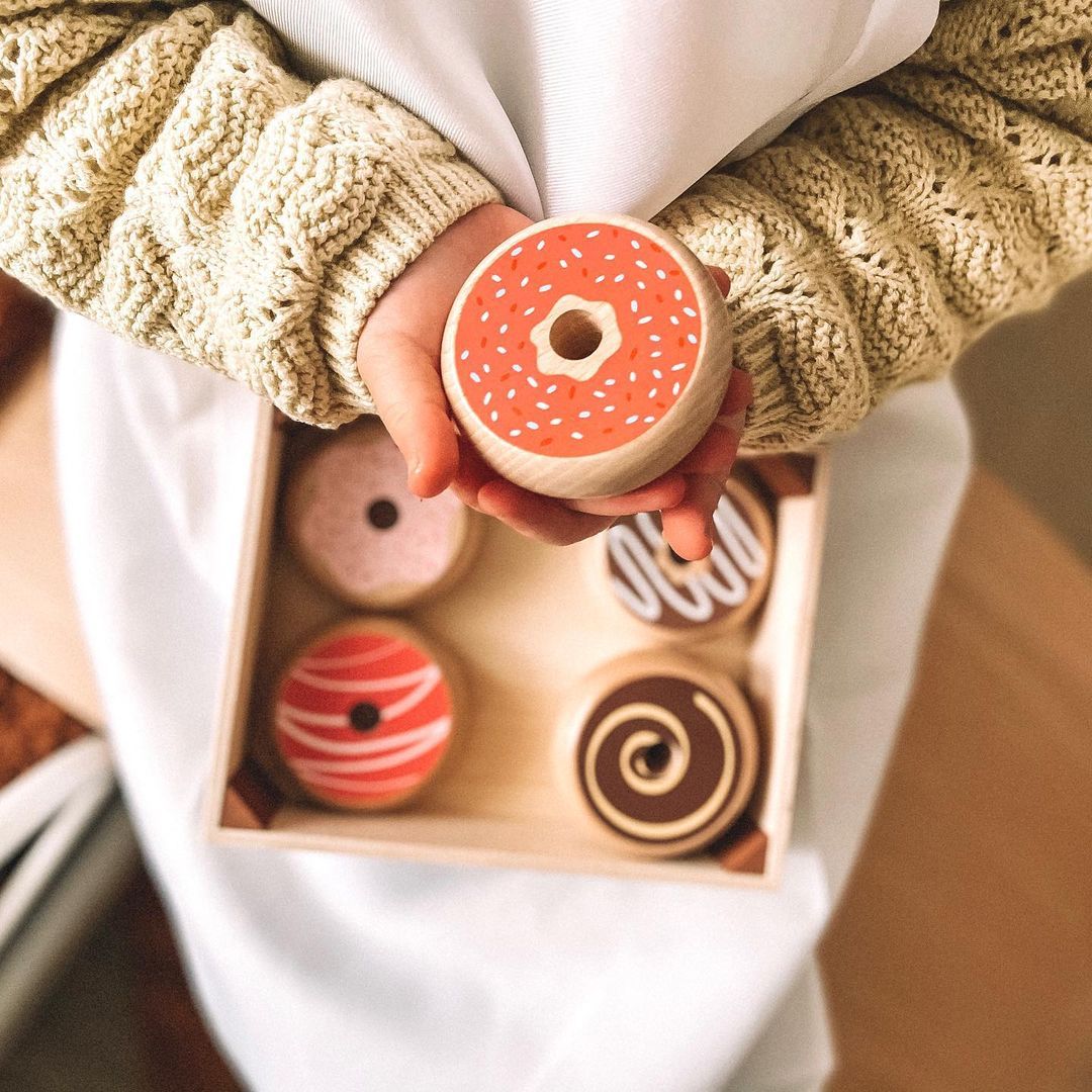 Wooden Doughnut Crate