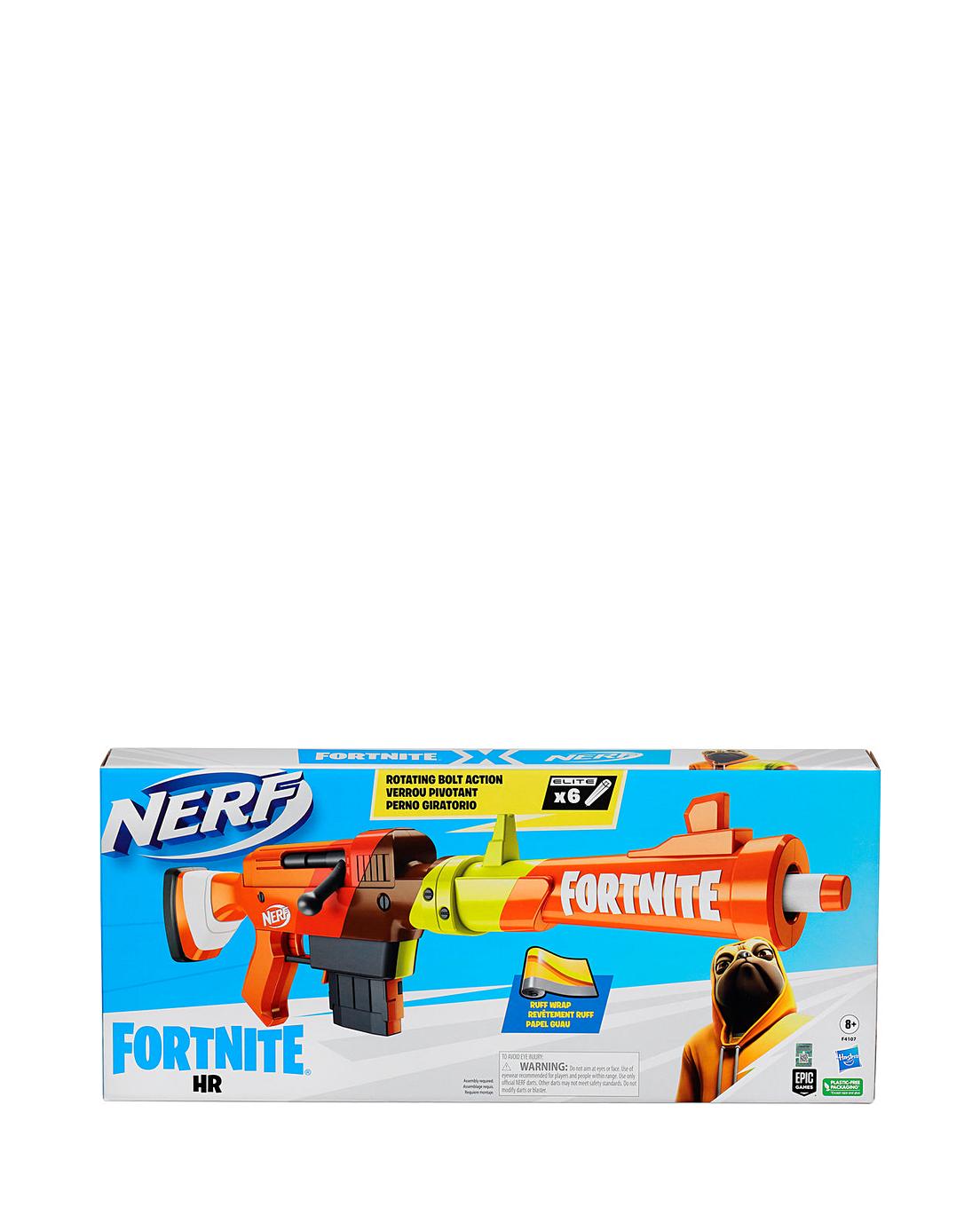 Nerf Fortnite HR Dart Blaster, Ruff Wrap Design, 6 Nerf Elite