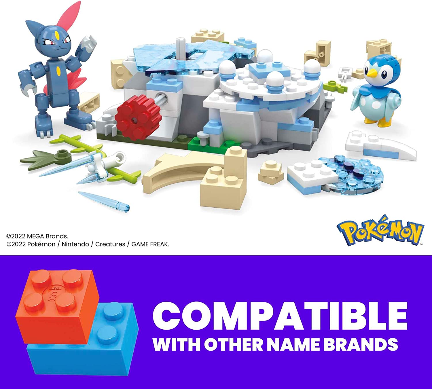 Pokemon Piplup and Sneasels Snow Day Build Set