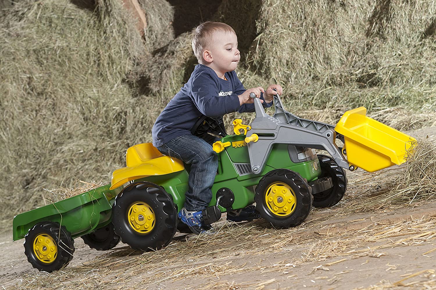 Rolly Kid John Deere Tractor Loader & Trailer