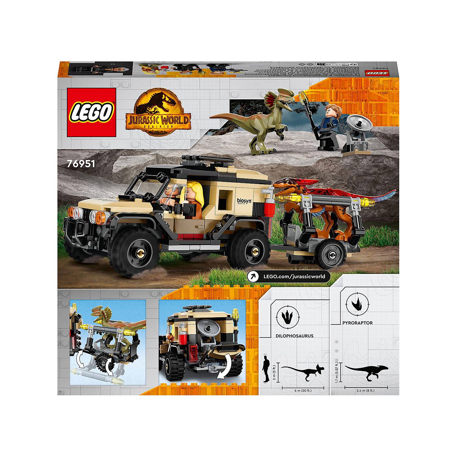 Lego 76951 Pyroraptor & Dilophosaurus Transport