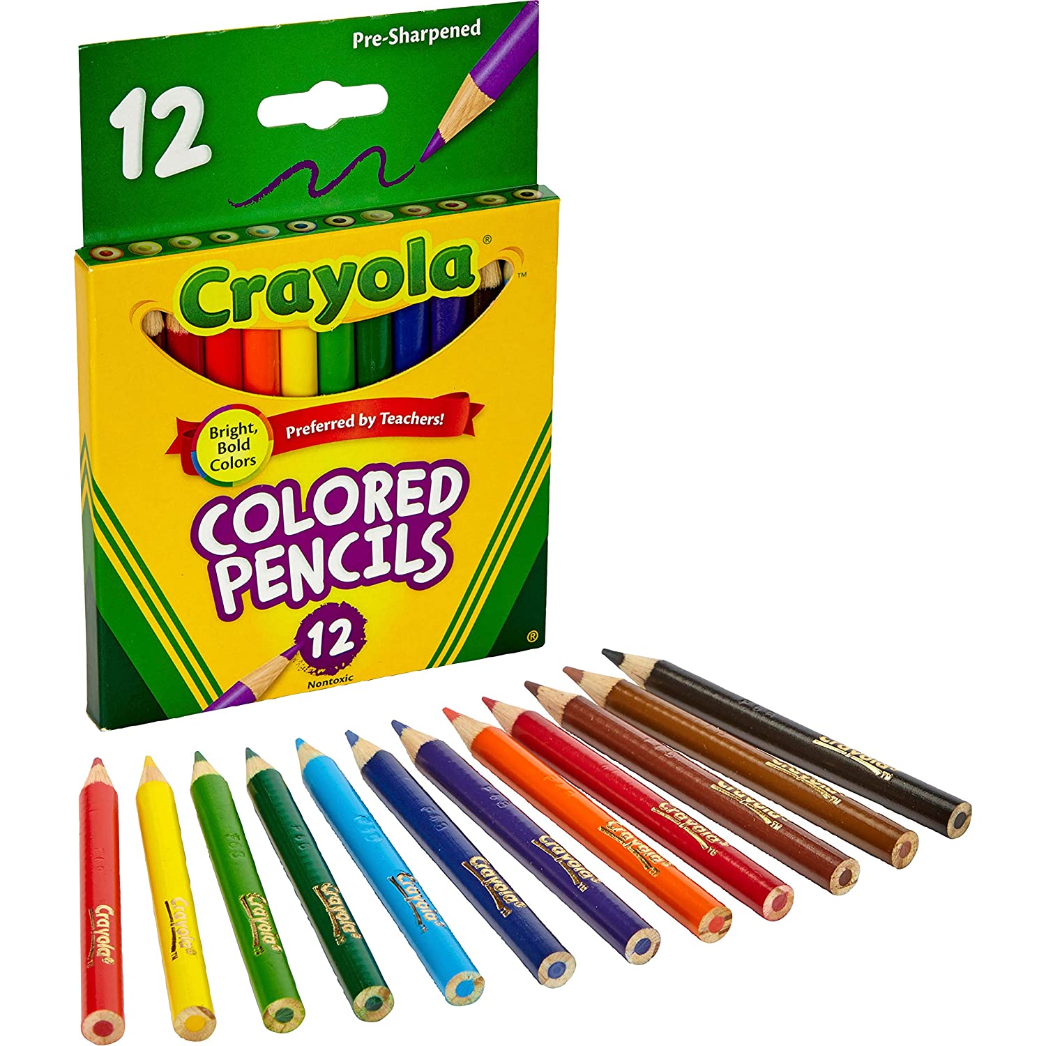Crayola 12 Short Coloured Pencils