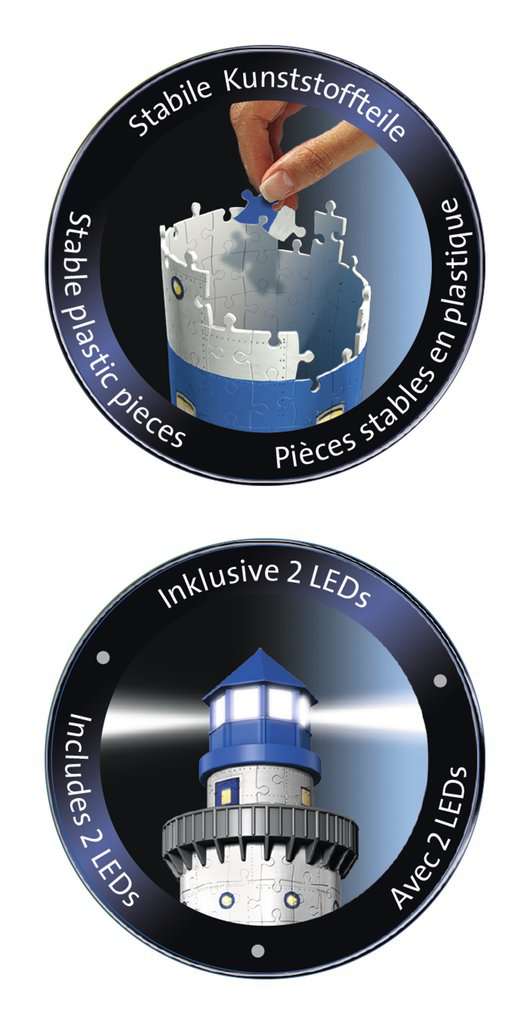 Ravensburger Lighthouse Light Up 216 pce 3D puzzle