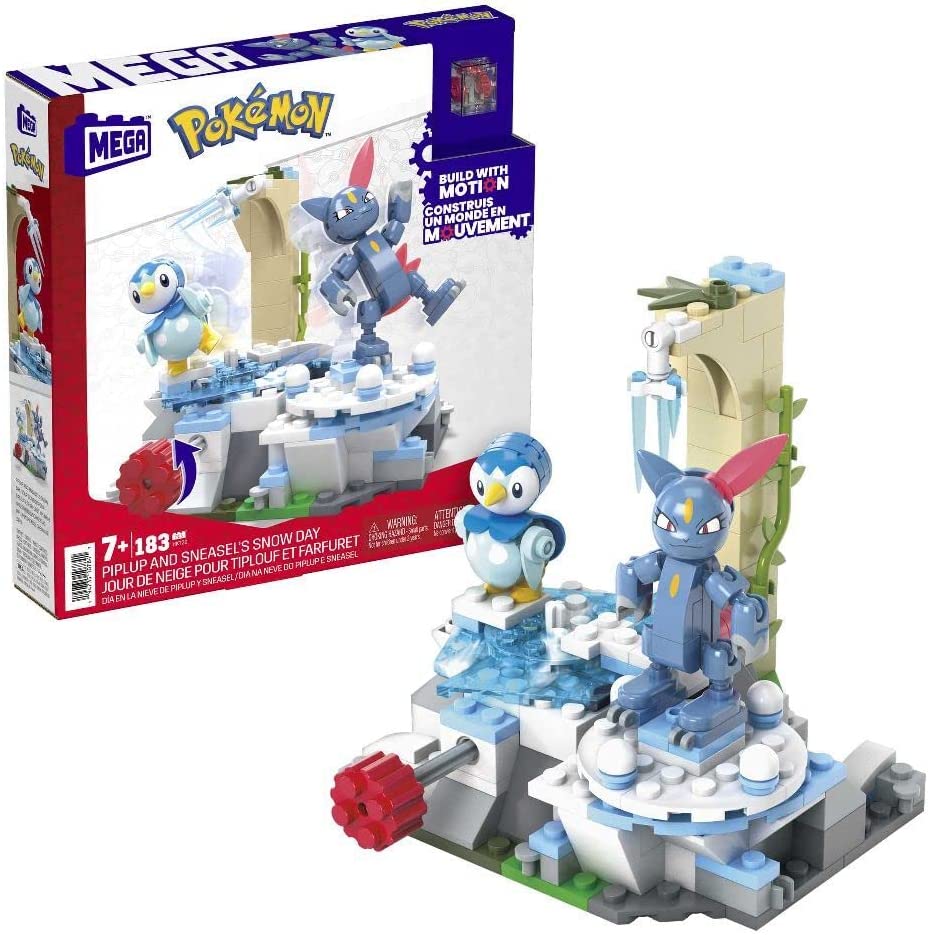 Pokemon Piplup and Sneasels Snow Day Build Set