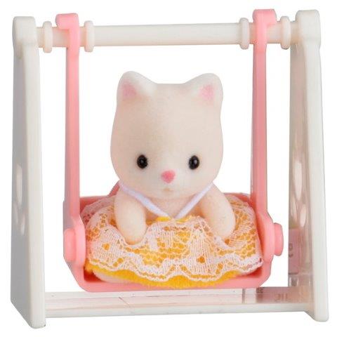 Sylvanian Families Baby Cat on Swing Carry Case
