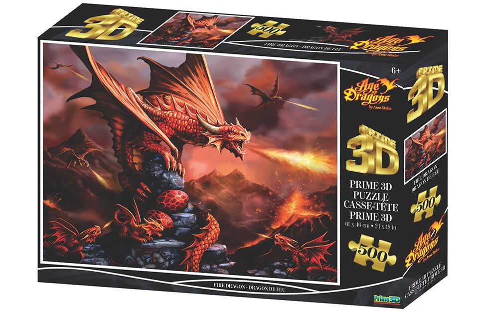 Fire Dragon 500 Piece 3D Jigsaw Puzzle