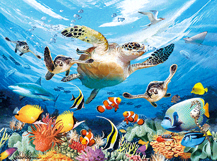 Sea Turtle 63 Piece 3D Jigsaw Puzzle