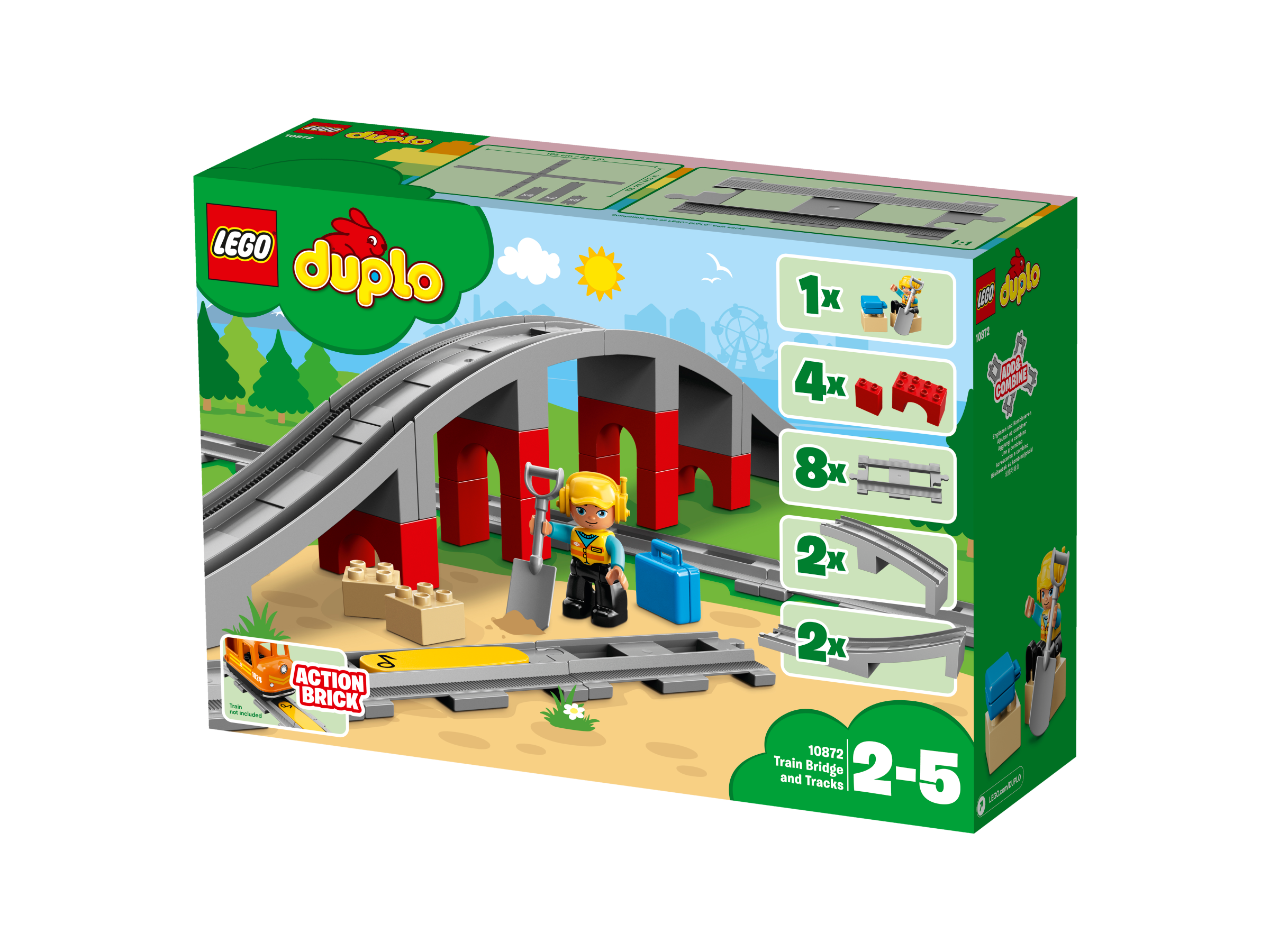 Lego 10872 Duplo Train Bridge & Tracks