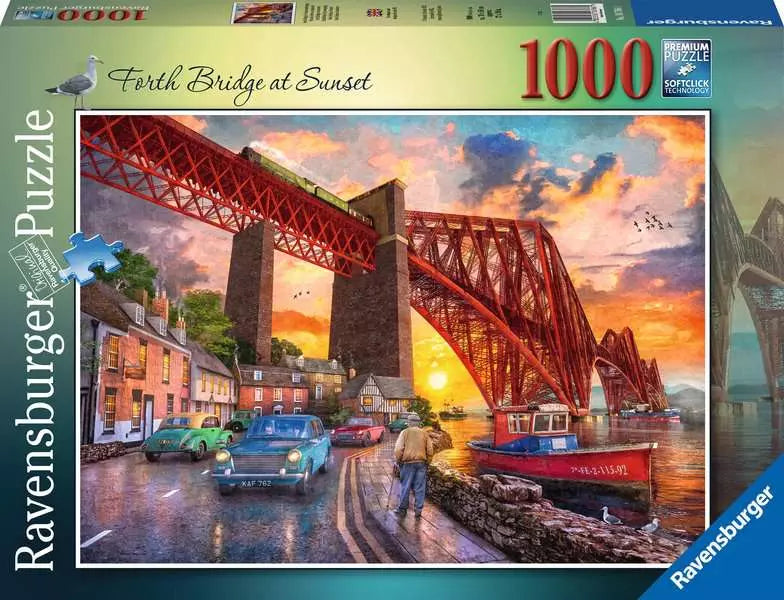 Forth Bridge at Sunset 1000 Piece Jigsaw Puzzle