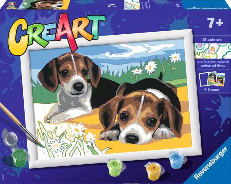 CreArt Paint by Numbers - Jack Russell Puppy