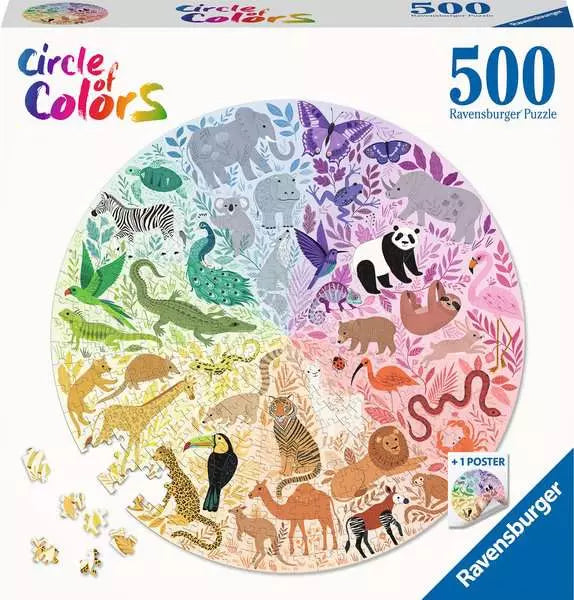 Circle of colors-Animals 500 Piece Jigsaw