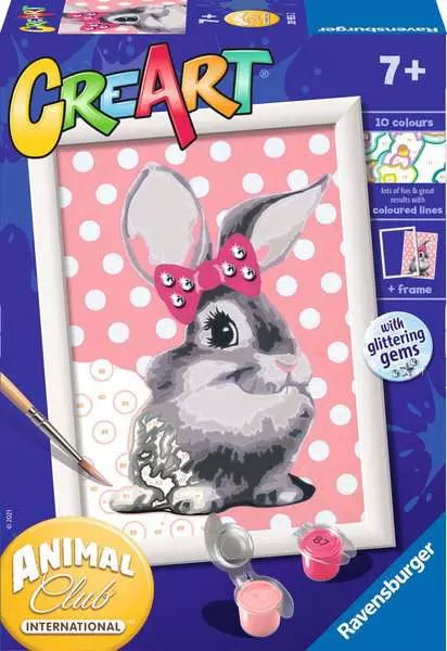 CreArt Paint by Numbers - Cuddly Bunny