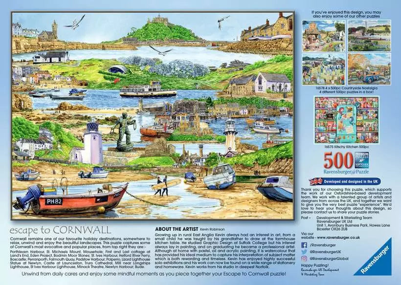Escape to Cornwall 500 Piece Jigsaw