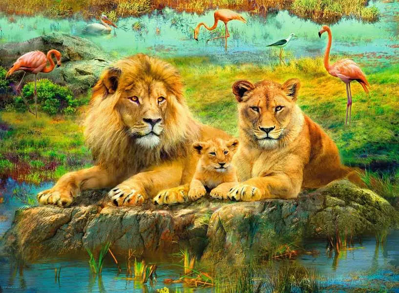 Ravensburger Lions in the Savanna 500 Piece Jigsaw