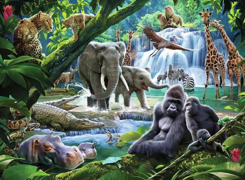 Jungle Animals 100 Piece Jigsaw Puzzle