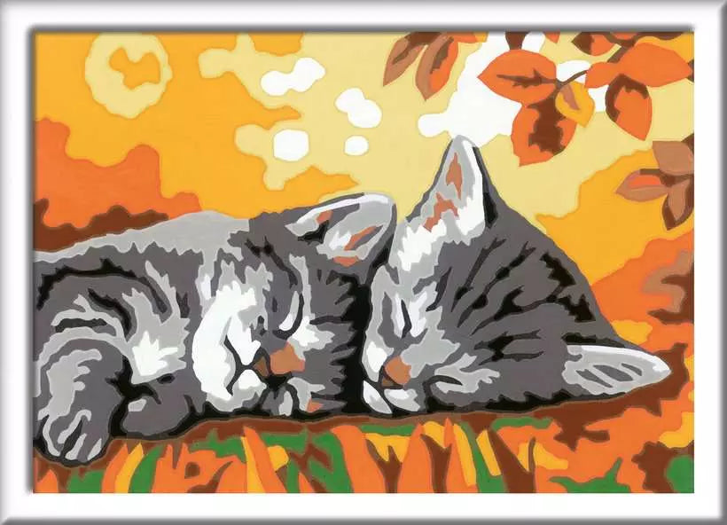 CreArt Paint by Numbers - Autumn Kitties