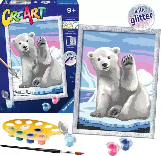 CreArt Paint by Numbers - Pawesome Polar Bear