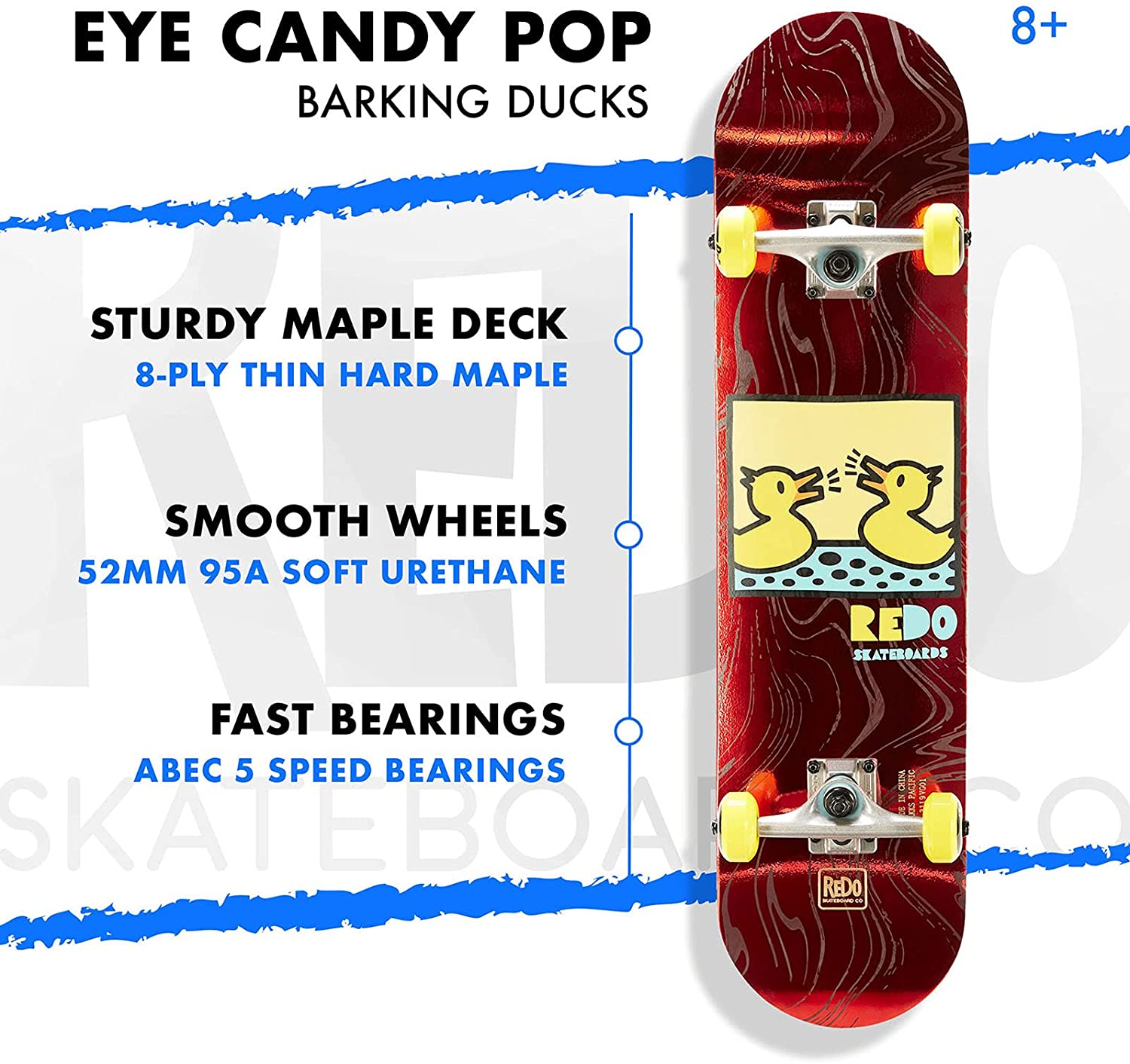 Redo Eye Candy Ducks Skateboard