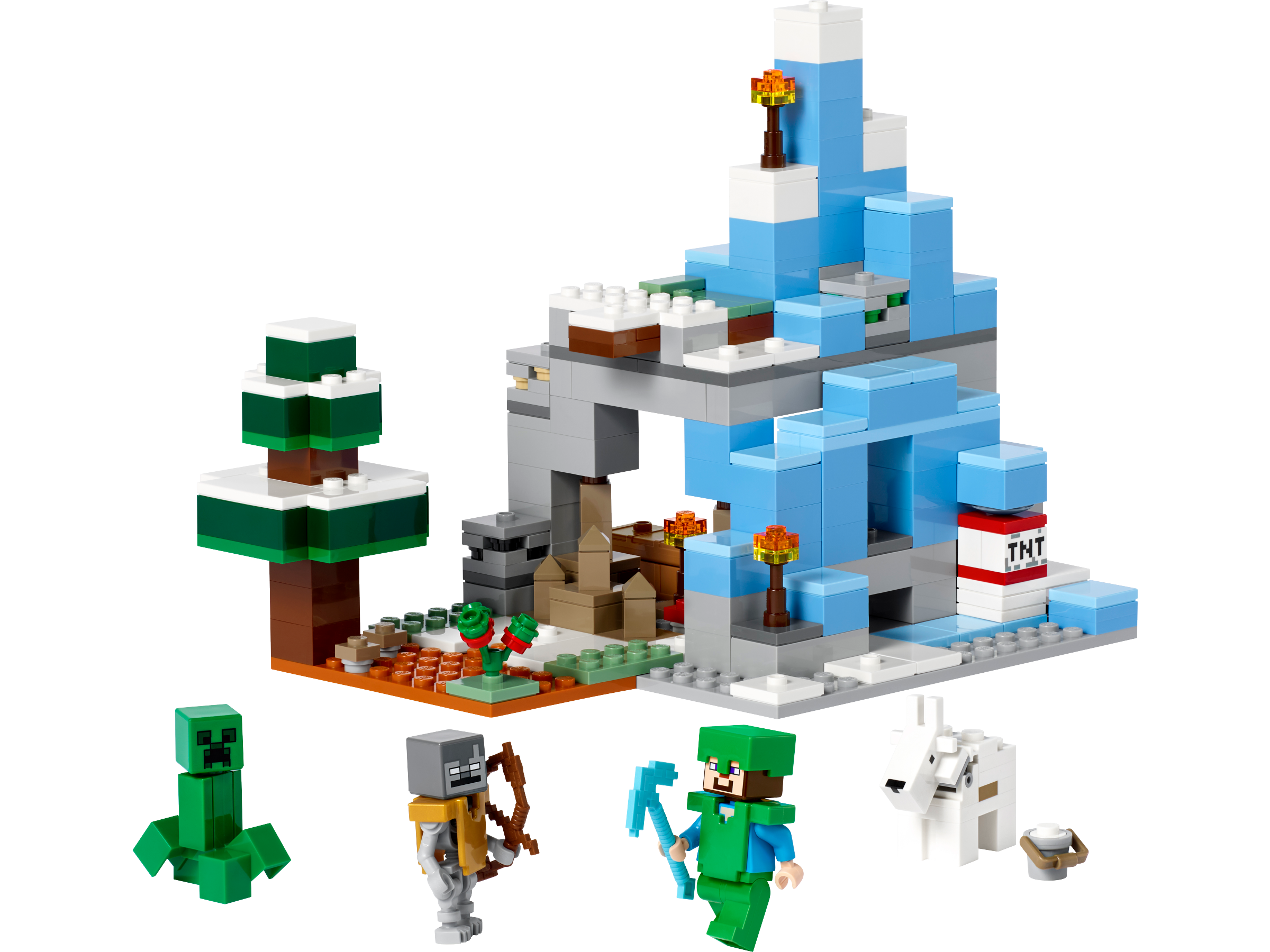 Lego 21243 The Frozen Peaks Cave Mountain Set