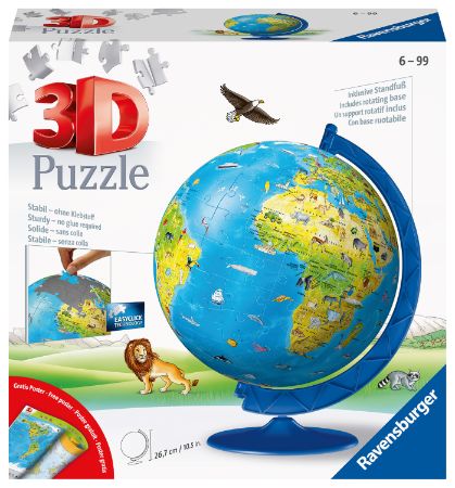 Childrens World 3D Globe 180 Piece Jigsaw
