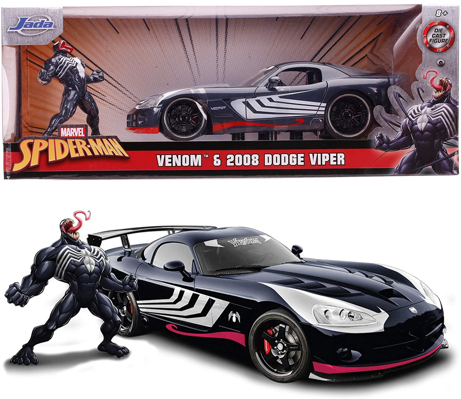 Marvel Venom 2008 Dodge Viper 1:24 Die Cast
