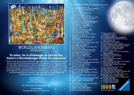 Ravensburger  World Landmarks By Night - 1000 Piec