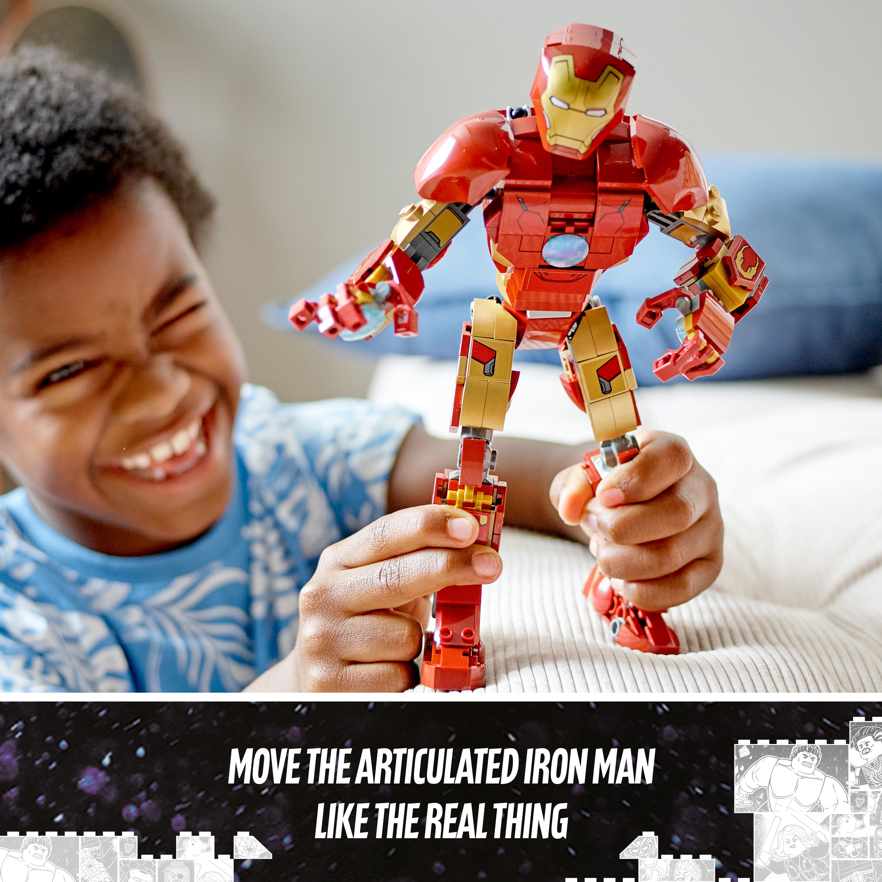 Lego iron man statuette hotsell