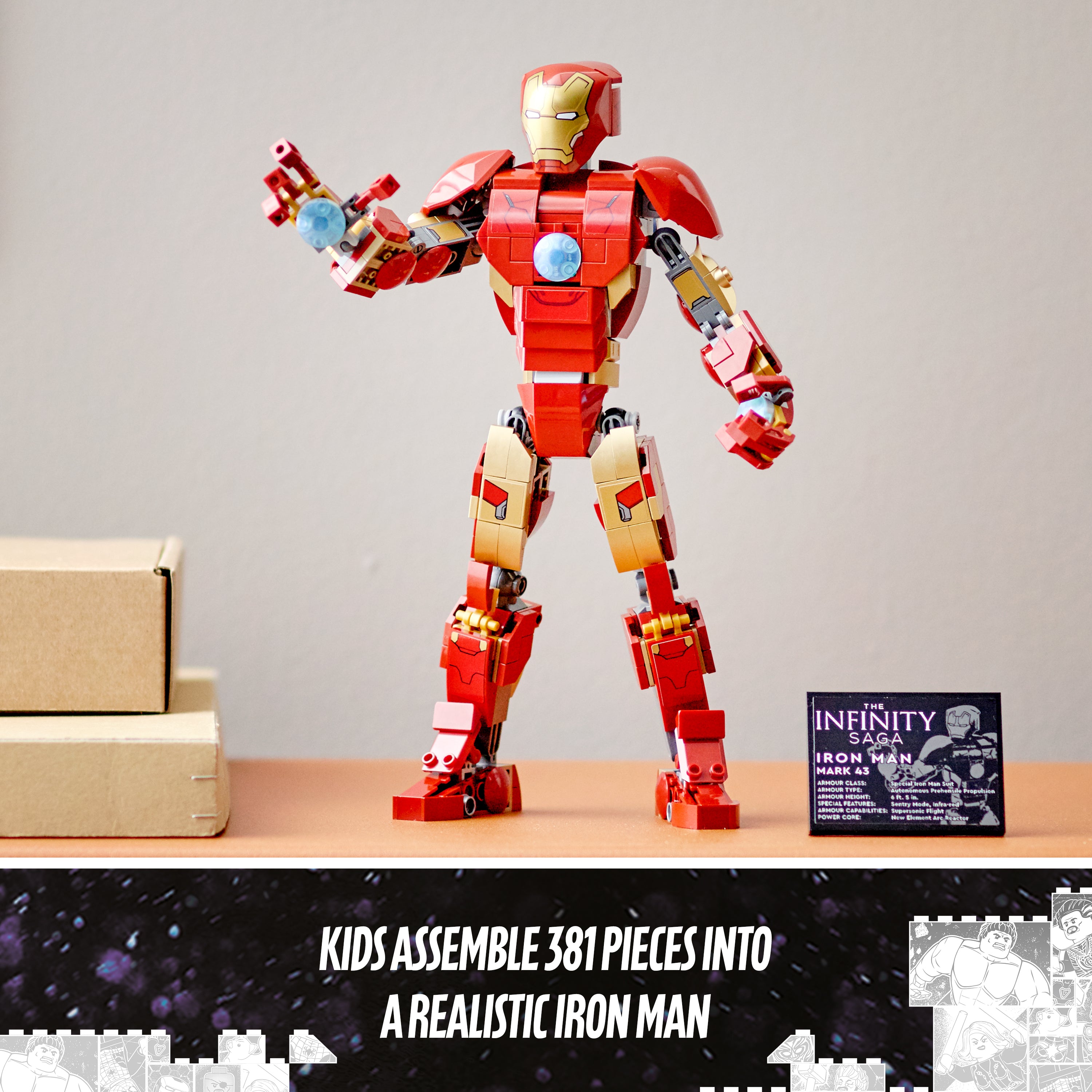 Lego iron man statuette cheap