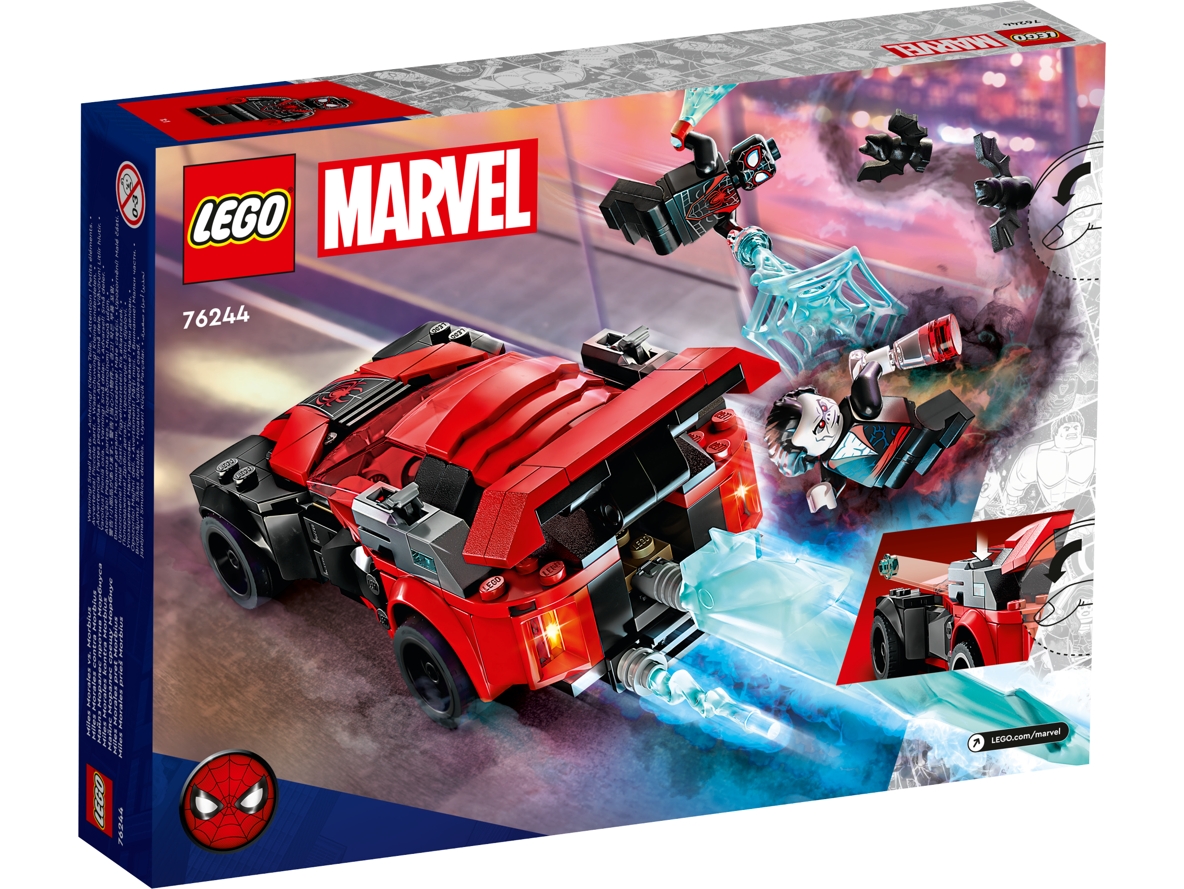 Lego 76244 Miles Morales vs. Morbius Car Set