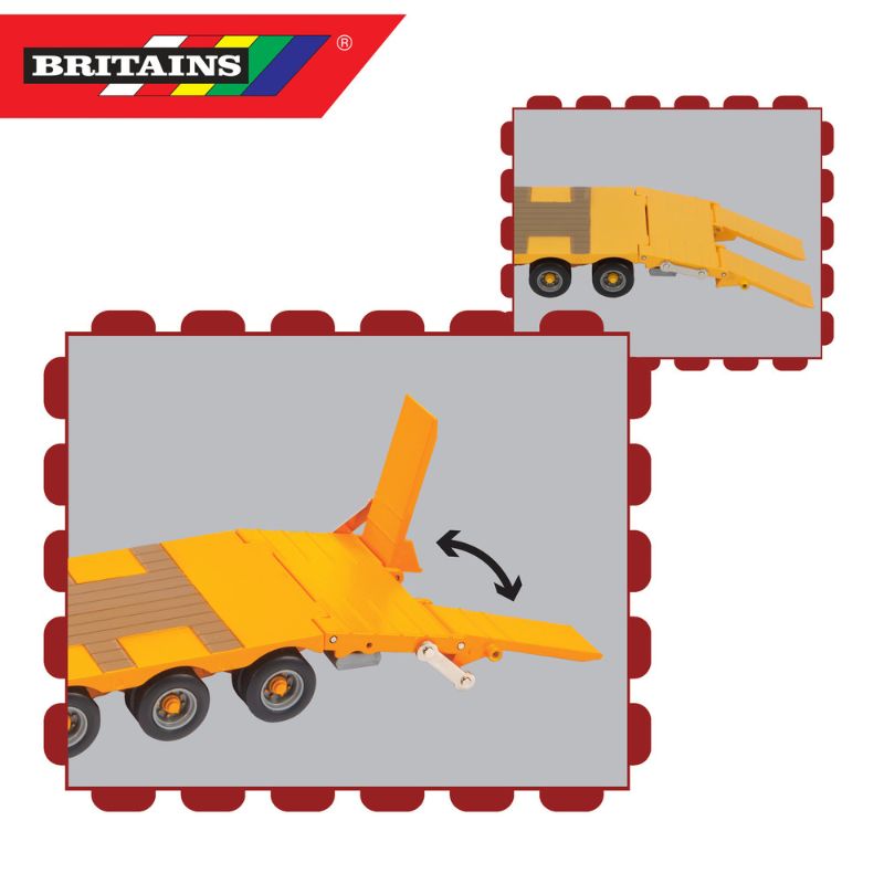 Britains 1:32 Kane Yellow Low Loader